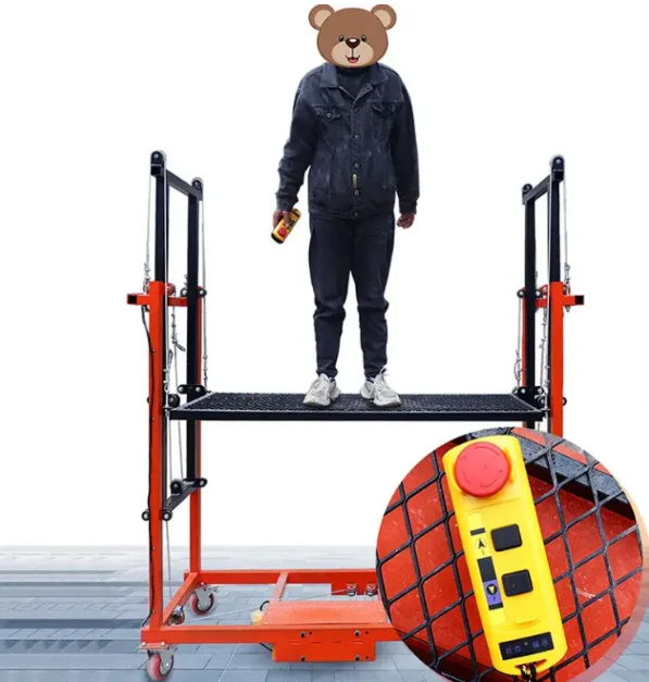 💥Último día💥Plataforma elevadora de andamios eléctrica plegable (🔥¡soporta hasta 500kg!)