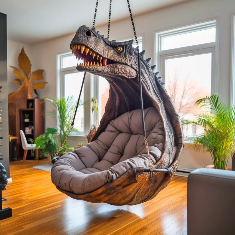 🦖 Sillón colgante de dinosaurio