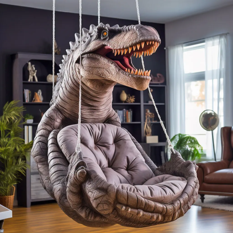 🦖 Sillón colgante de dinosaurio