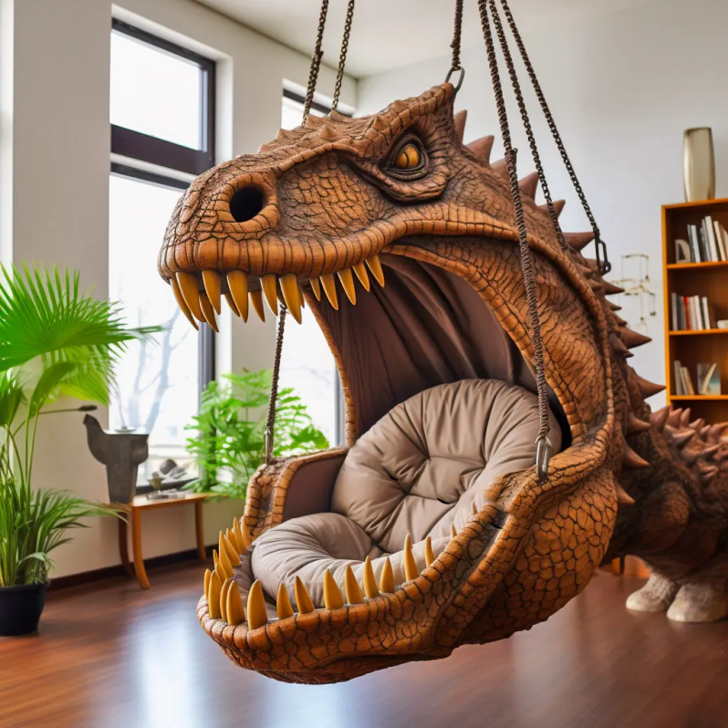 🦖 Sillón colgante de dinosaurio