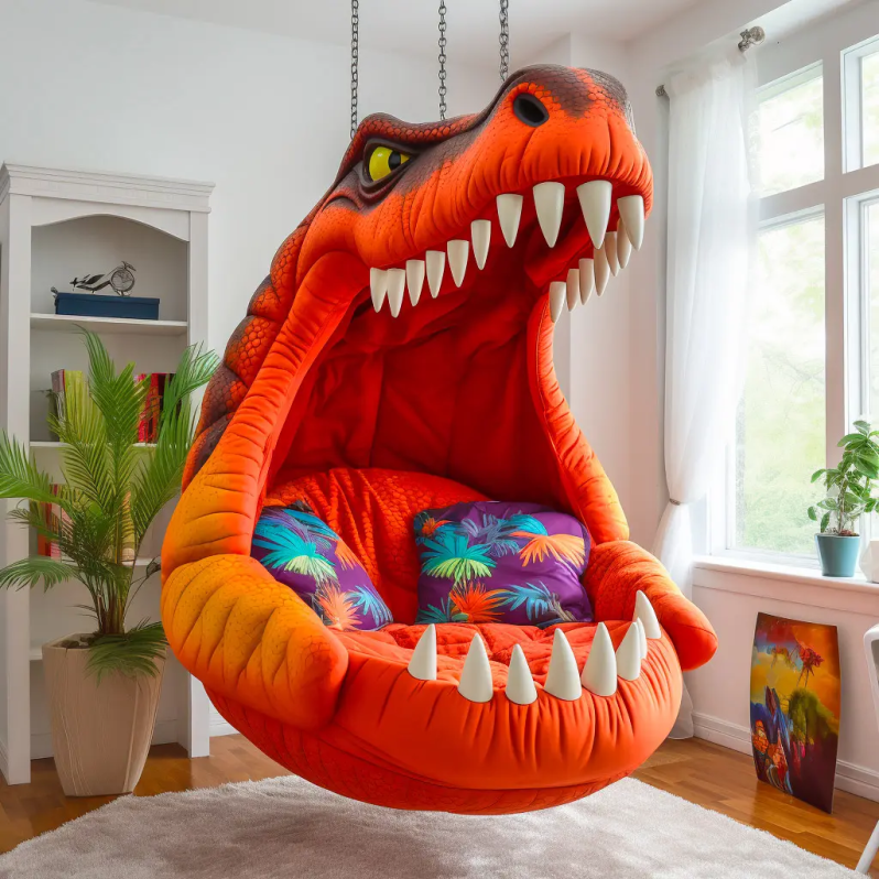 🦖 Sillón colgante de dinosaurio