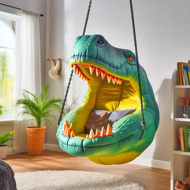 🦖 Sillón colgante de dinosaurio