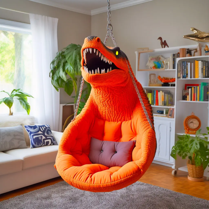 🦖 Sillón colgante de dinosaurio