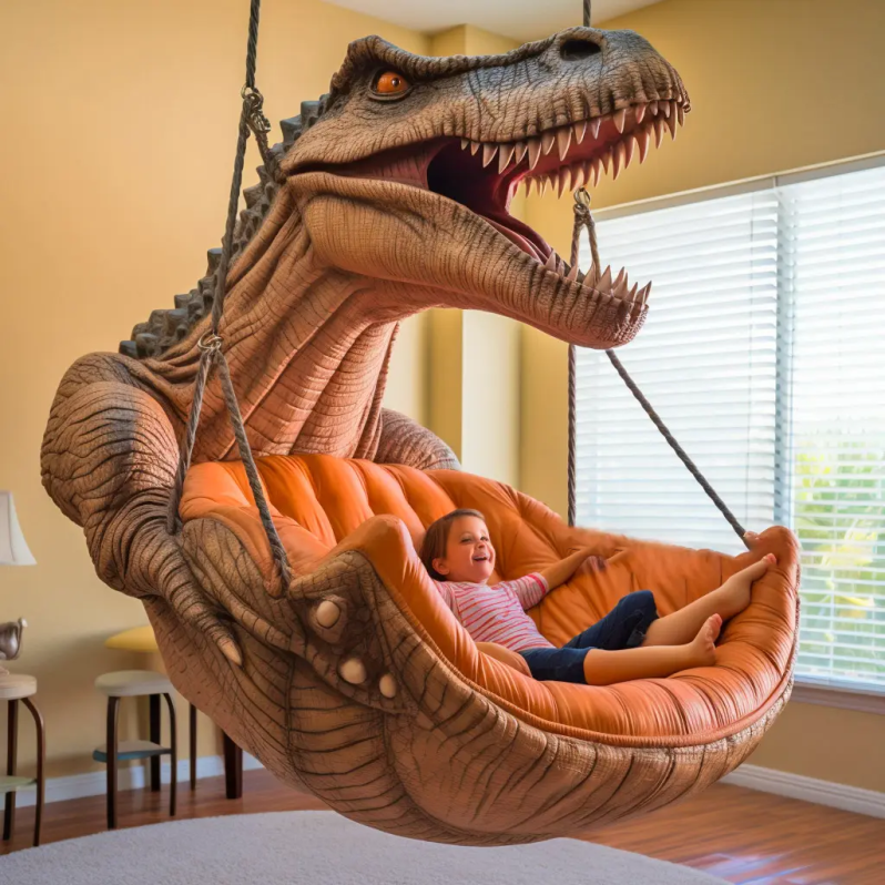 🦖 Sillón colgante de dinosaurio