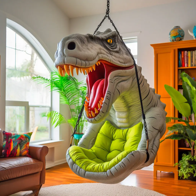 🦖 Sillón colgante de dinosaurio
