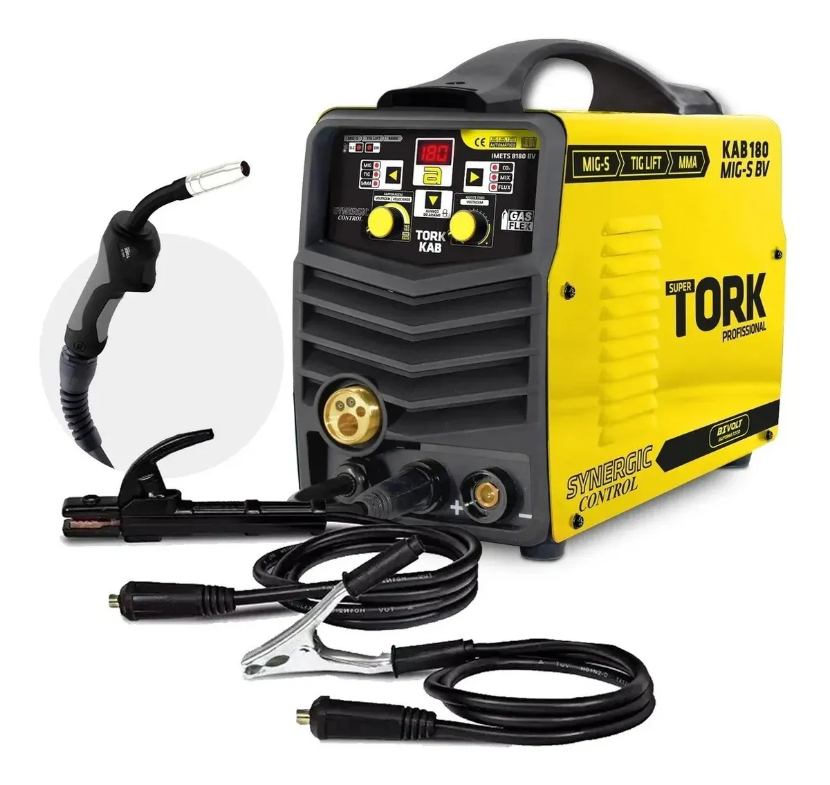 Tork Mig Mma Tig 180a 3 em 1 Soldador Inversor Bivolt