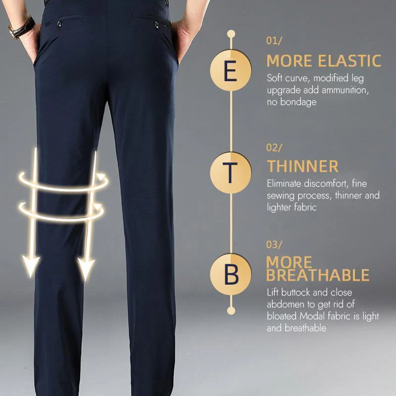 【Servicio de entrega gratuito】Pantalones clásicos de hombre de alta elasticidad