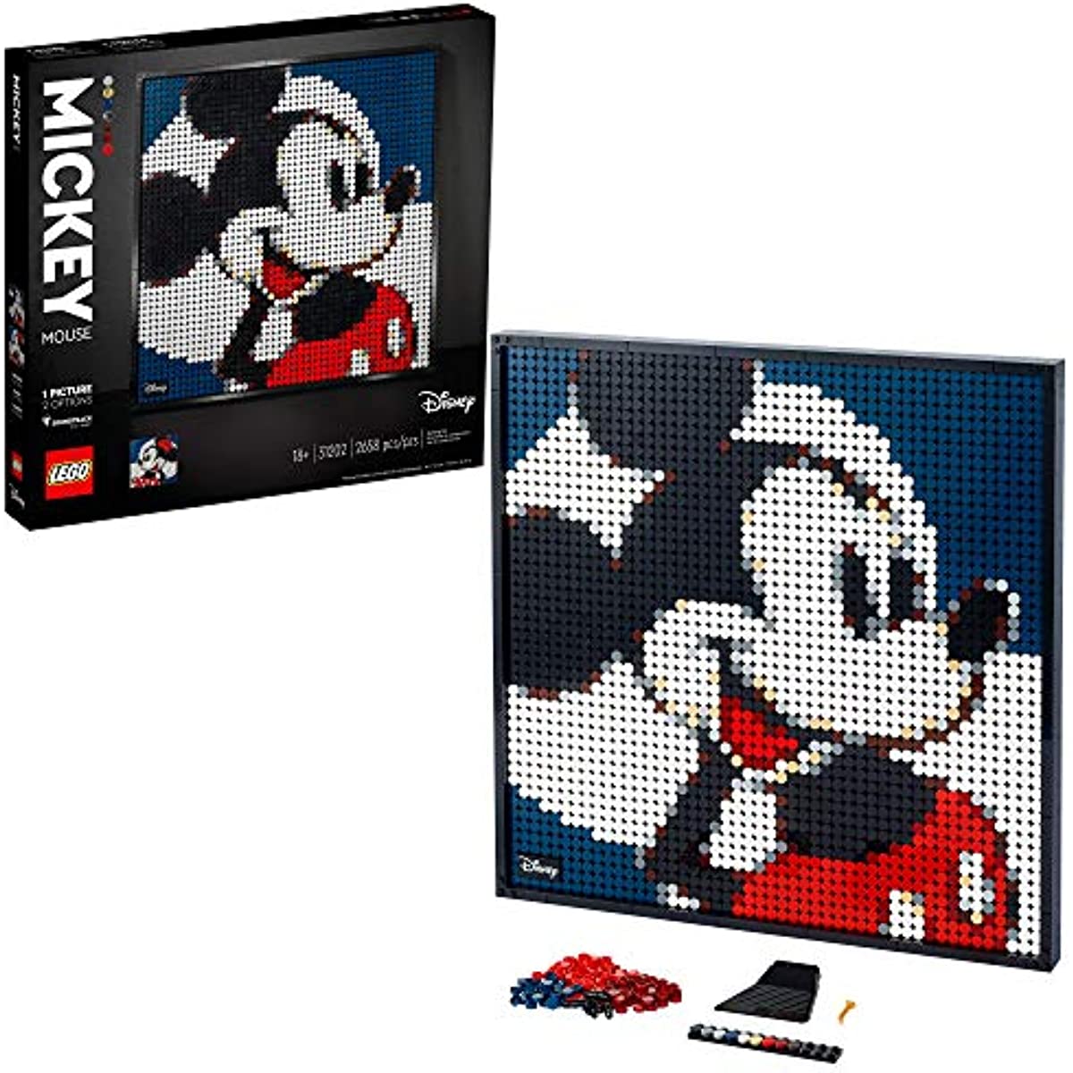 LEGO Art Disney’s Mickey Mouse 31202 Craft Building Kit; A Wall Decor Set for Adults Who Love Creative Hobbies, New 2021 (2,658 Pieces)
