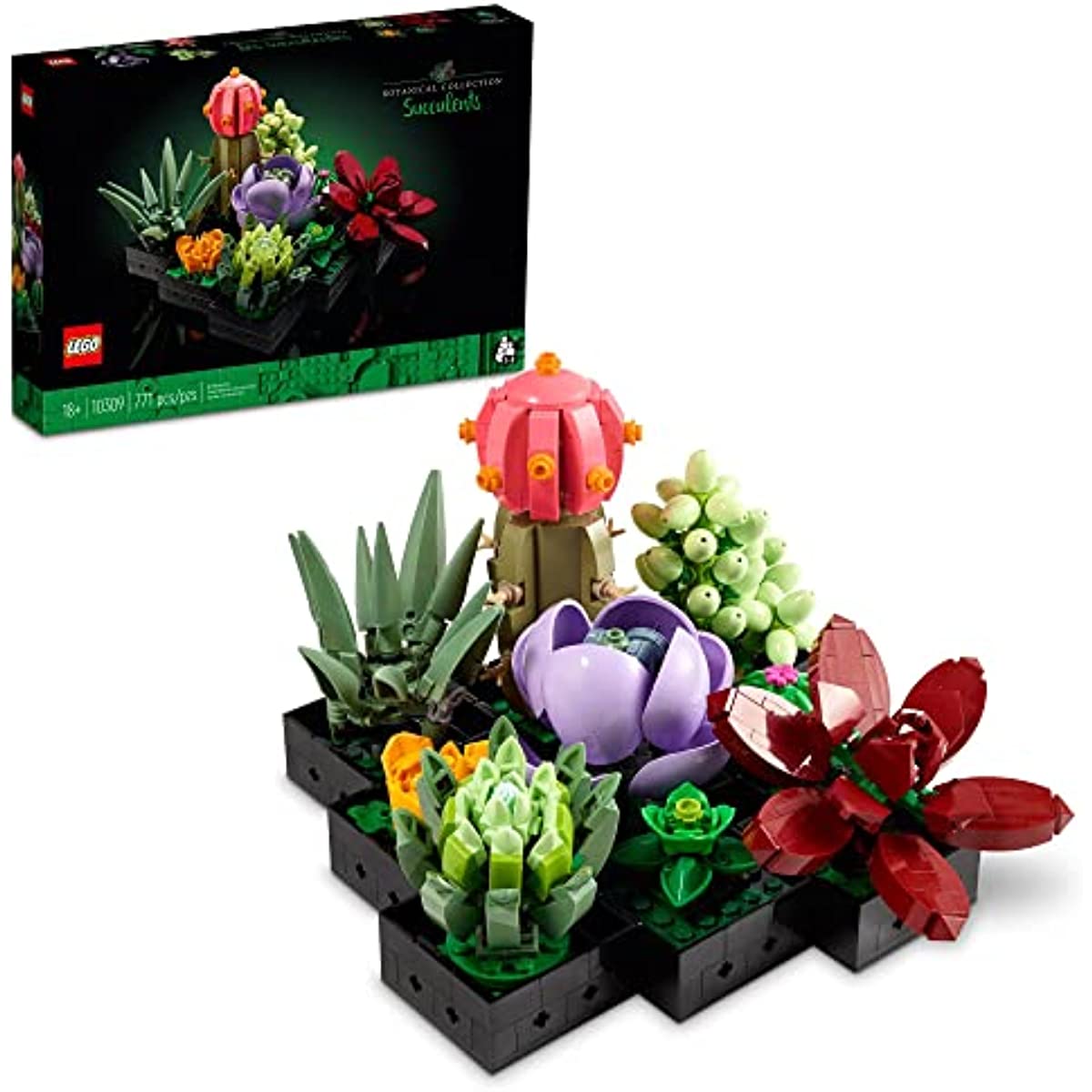 LEGO Icons Succulents 10309 Artificial Plants Set for Adults, Home Décor, Birthday, Creative Housewarming Gifts, Botanical Collection