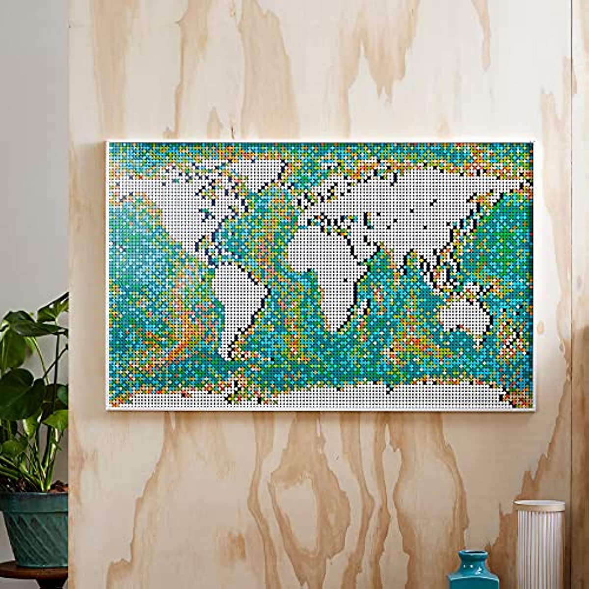 LEGO Art World Map 31203 Building Toy; Meaningful, Collectible Wall Art for DIY and Map Enthusiasts; New 2021 (11,695 Pieces)