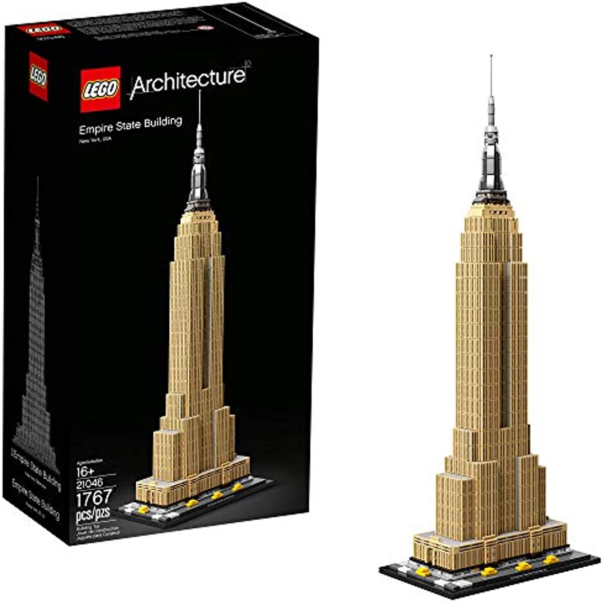 LEGO Architecture Empire State Building 21046 New York City Skyline Architecture Model Kit for Adults and Kids, Build It Yourself Model Skyscraper (1767 Pieces)