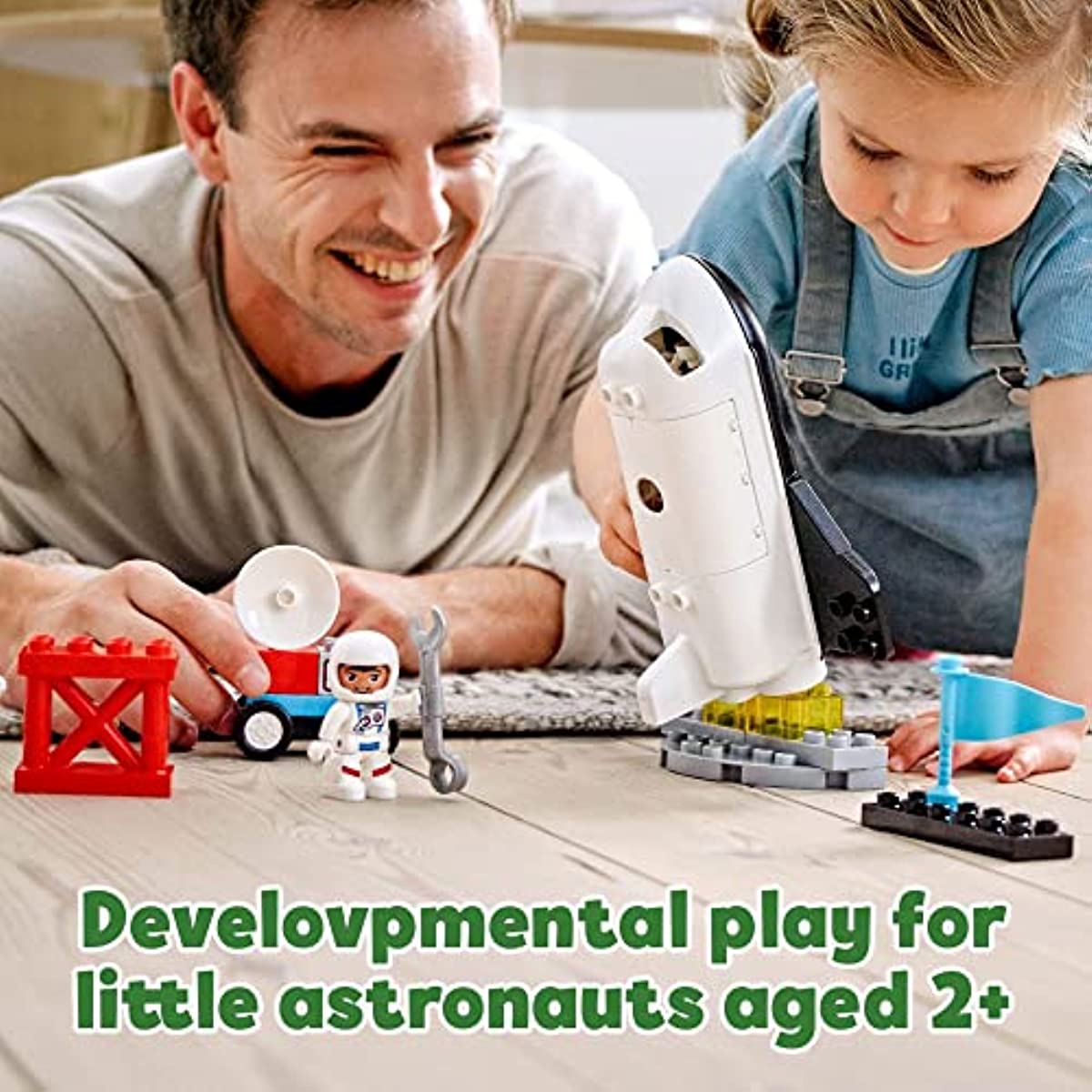 LEGO DUPLO Town Space Shuttle Mission Rocket Toy 10944, Set for Preschool Toddlers Age 2-4 Years Old with Astronaut Figures