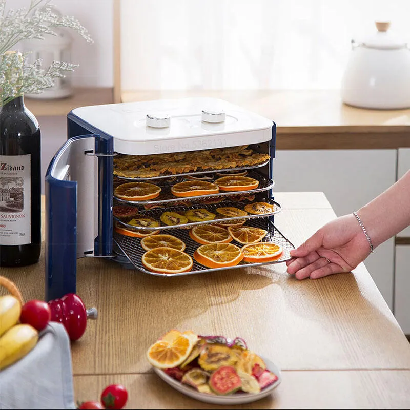 Secador de alimentos e frutas com capacidade de 4 camadas