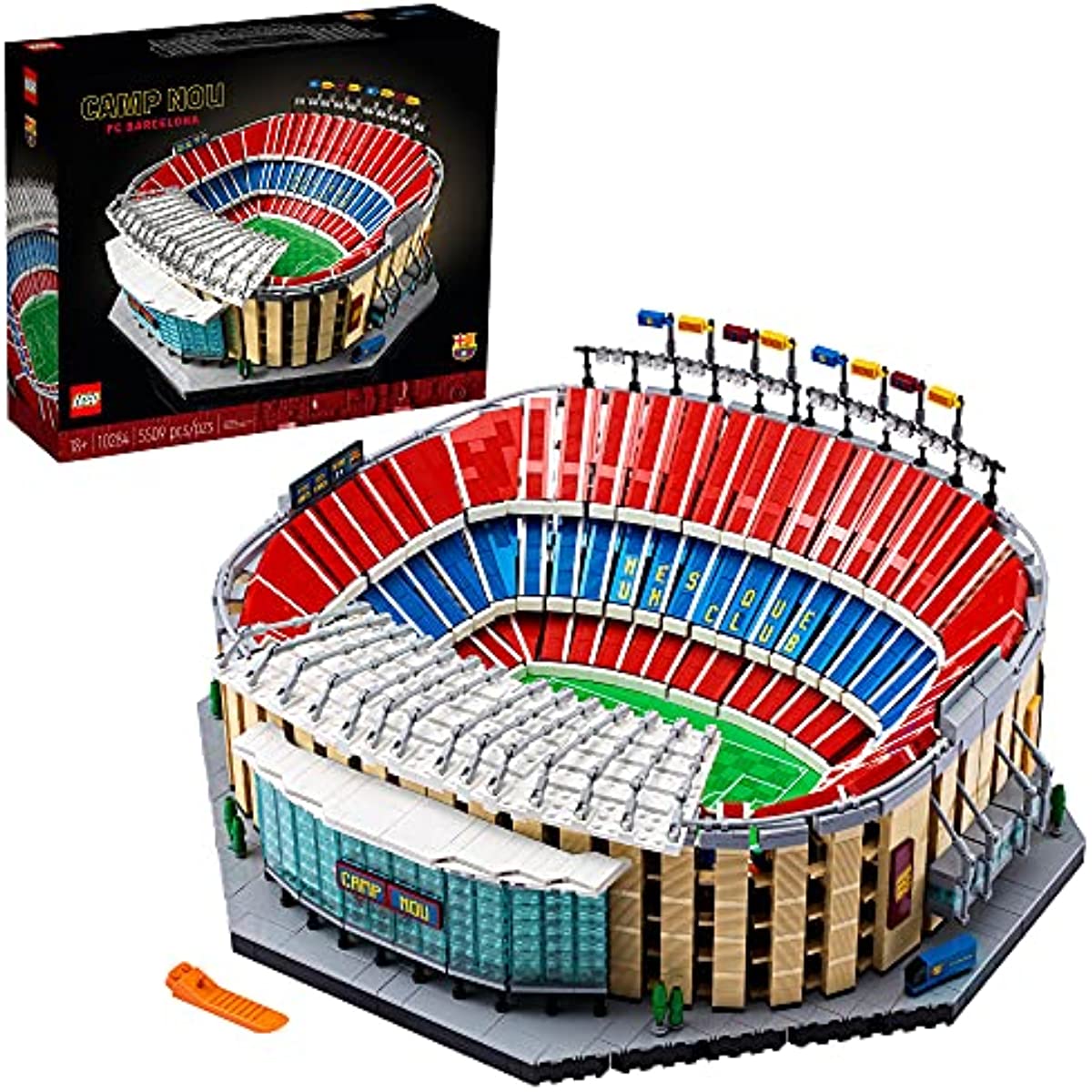 LEGO Camp NOU – FC Barcelona 10284 Building Kit; Build a Displayable Model Version of The Iconic Soccer Stadium (5,509 Pieces)