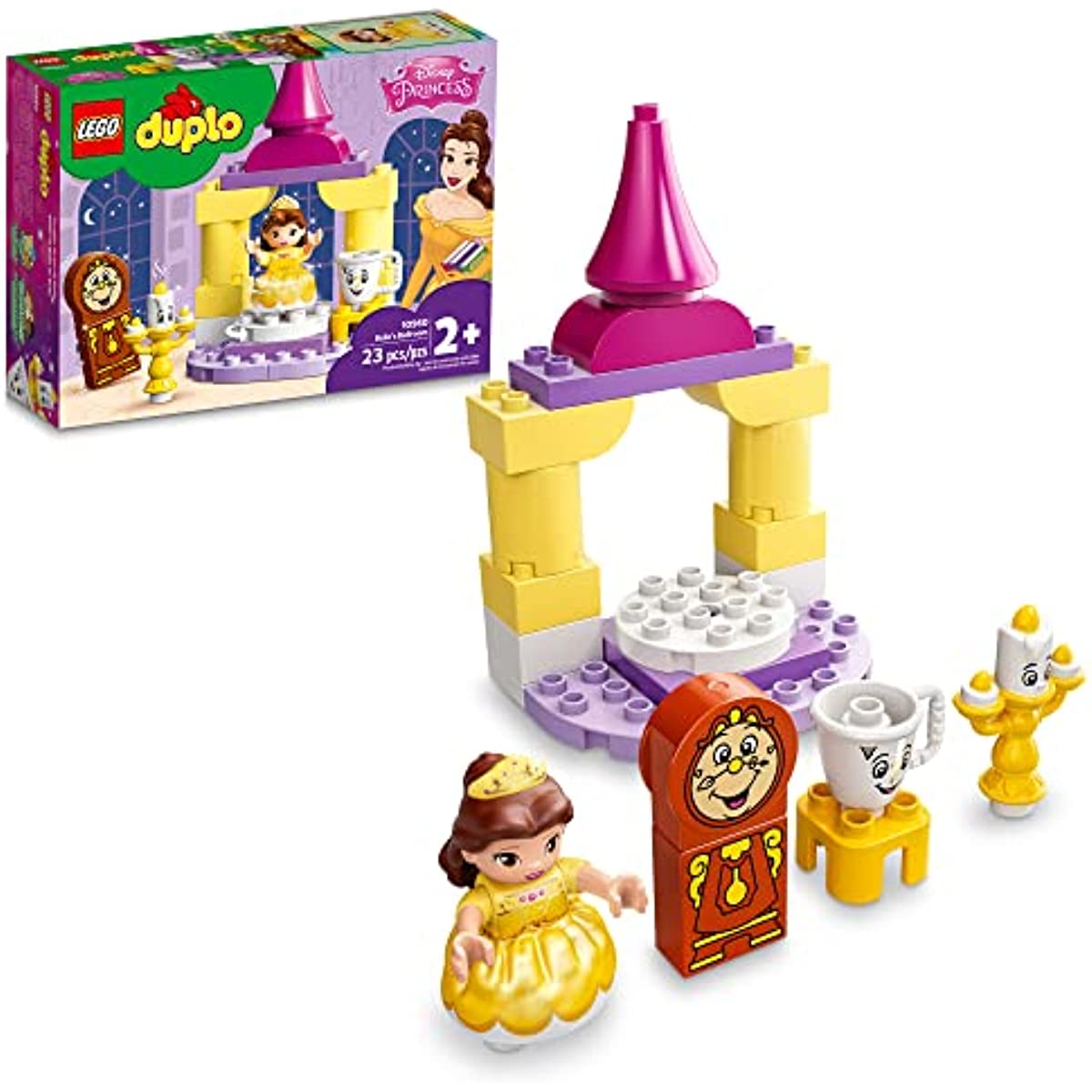LEGO DUPLO Disney Princess Belle's Ballroom Castle 10960, Beauty and The Beast Set, Toy for Toddlers, Girls and Boys 2 Plus Years Old