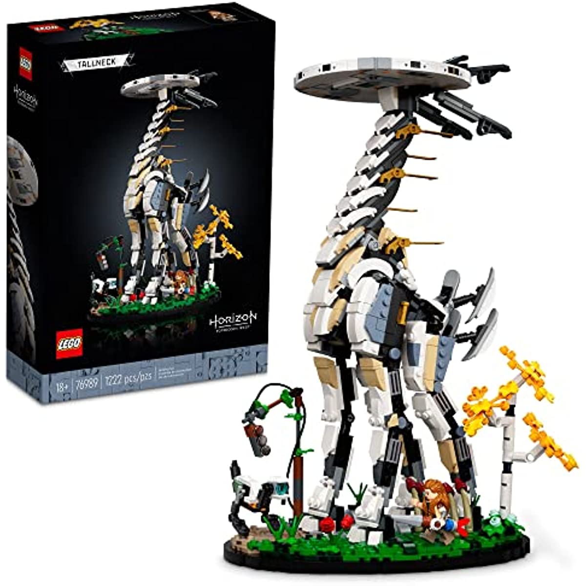 LEGO Horizon Forbidden West: Tallneck 76989 Building Sett; Collectible Gift for Adult Gaming Fans; Model of The Iconic Machine with a Display Stand (1,222 Pieces)