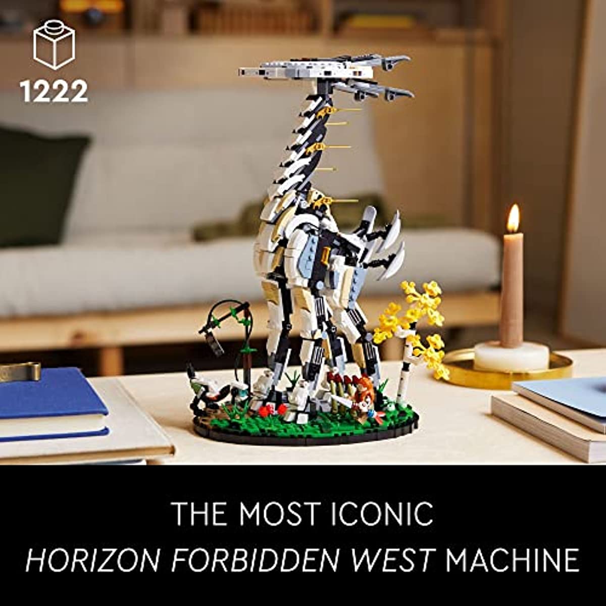 LEGO Horizon Forbidden West: Tallneck 76989 Building Sett; Collectible Gift for Adult Gaming Fans; Model of The Iconic Machine with a Display Stand (1,222 Pieces)