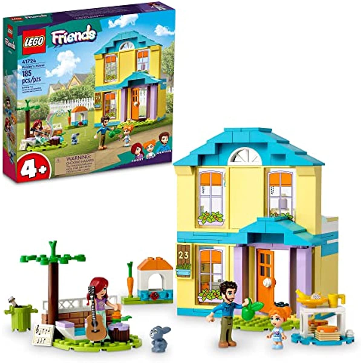 LEGO Friends Paisley’s House 41724, Doll House Toy for Girls and Boys 4 Plus Years Old, Good Easter Gift Idea, Playset with Accessories Including Bunny Figure, Birthday Gift