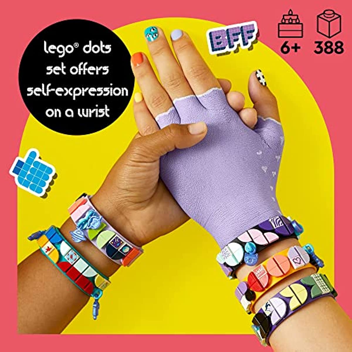 LEGO DOTS Bracelet Designer Mega Pack 41807, 5in1 DIY Creative Toy, Friendship Jewelry Making Kit for Girls & Boys, Birthday Gift, Easter Gift Idea and Basket Stuffer