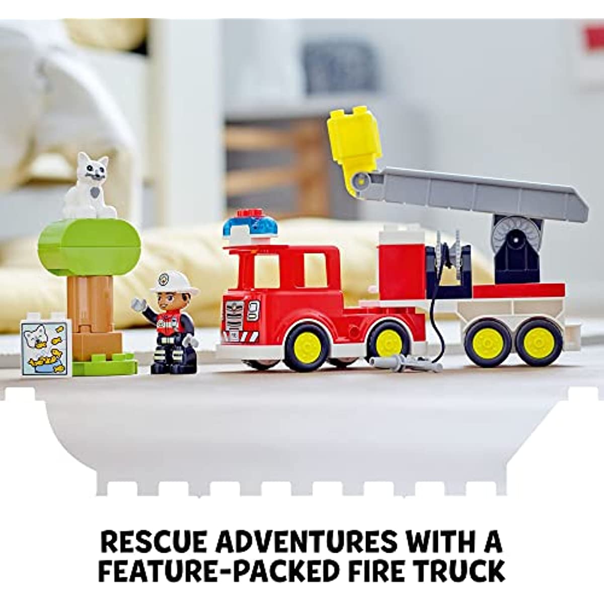 LEGO DUPLO Town Fire Truck 10969 Building Toy Set for Toddlers, Preschool Boys and Girls Ages 2-5 (21 Pieces)