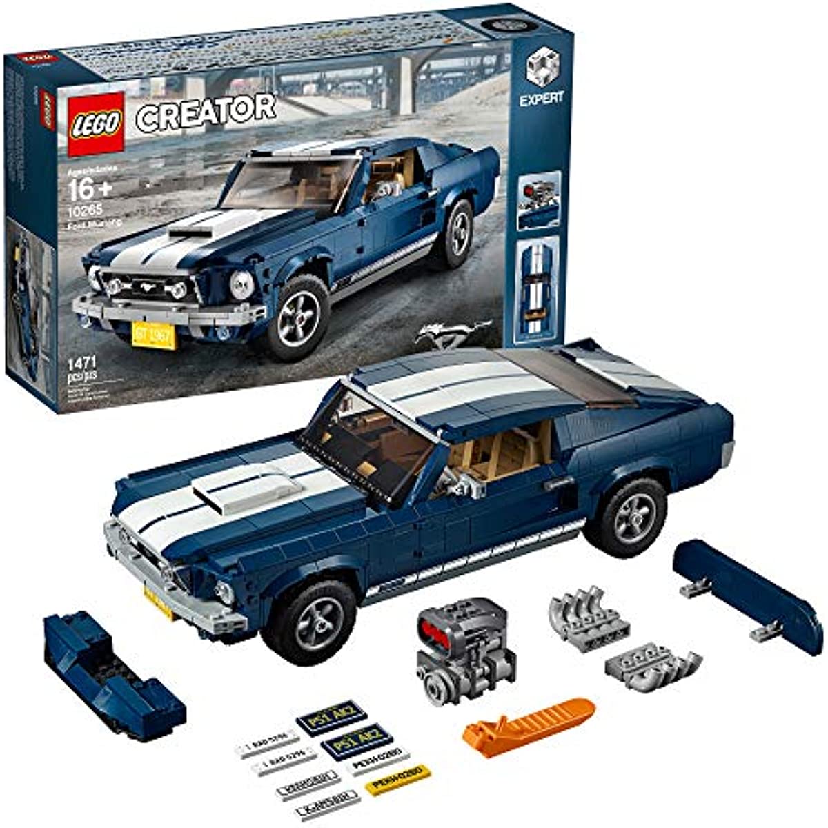 LEGO Creator Expert Ford Mustang 10265 Building Toy Set for Adults (1471 Pieces)