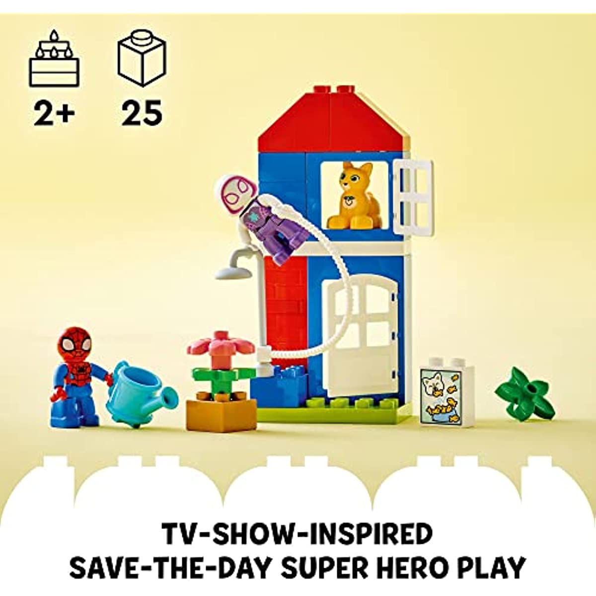 LEGO DUPLO Marvel Spider-Man’s House 10995, Spidey and His Amazing Friends Buildable Toy for 2 Plus Years Old Toddlers, Boys & Girls, Super Hero Set