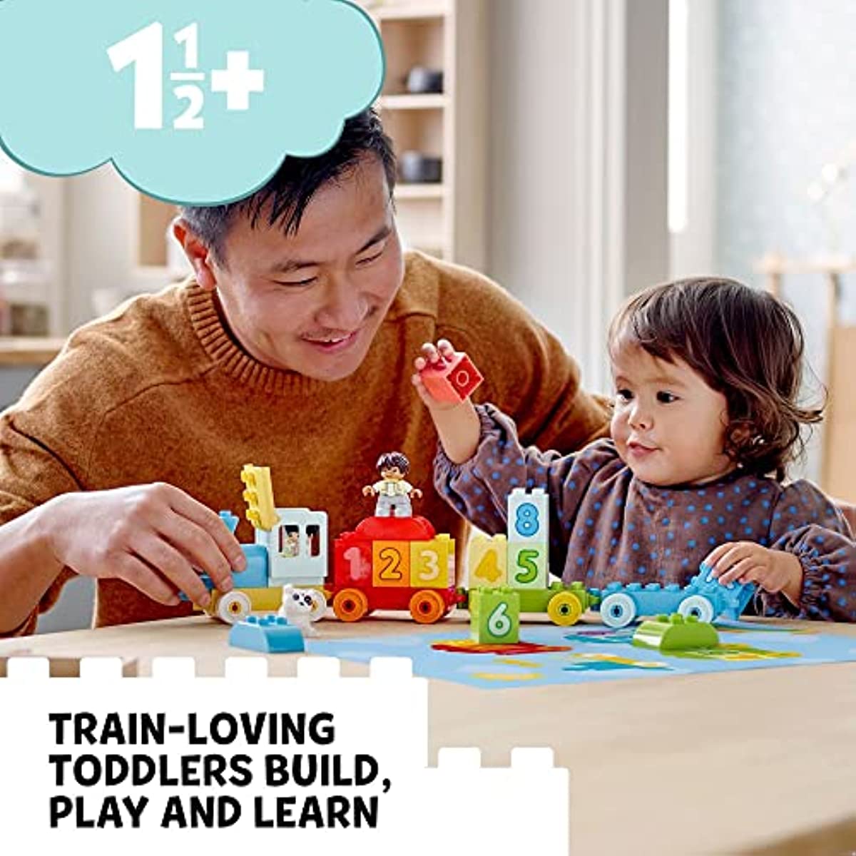 LEGO DUPLO My First Number Train - Learn to Count 10954 Building Toy; Introduce Boy and Girl Toddlers Age 2,3,4,5 Year Old to Numbers and Counting; New 2021 (23 Pieces)