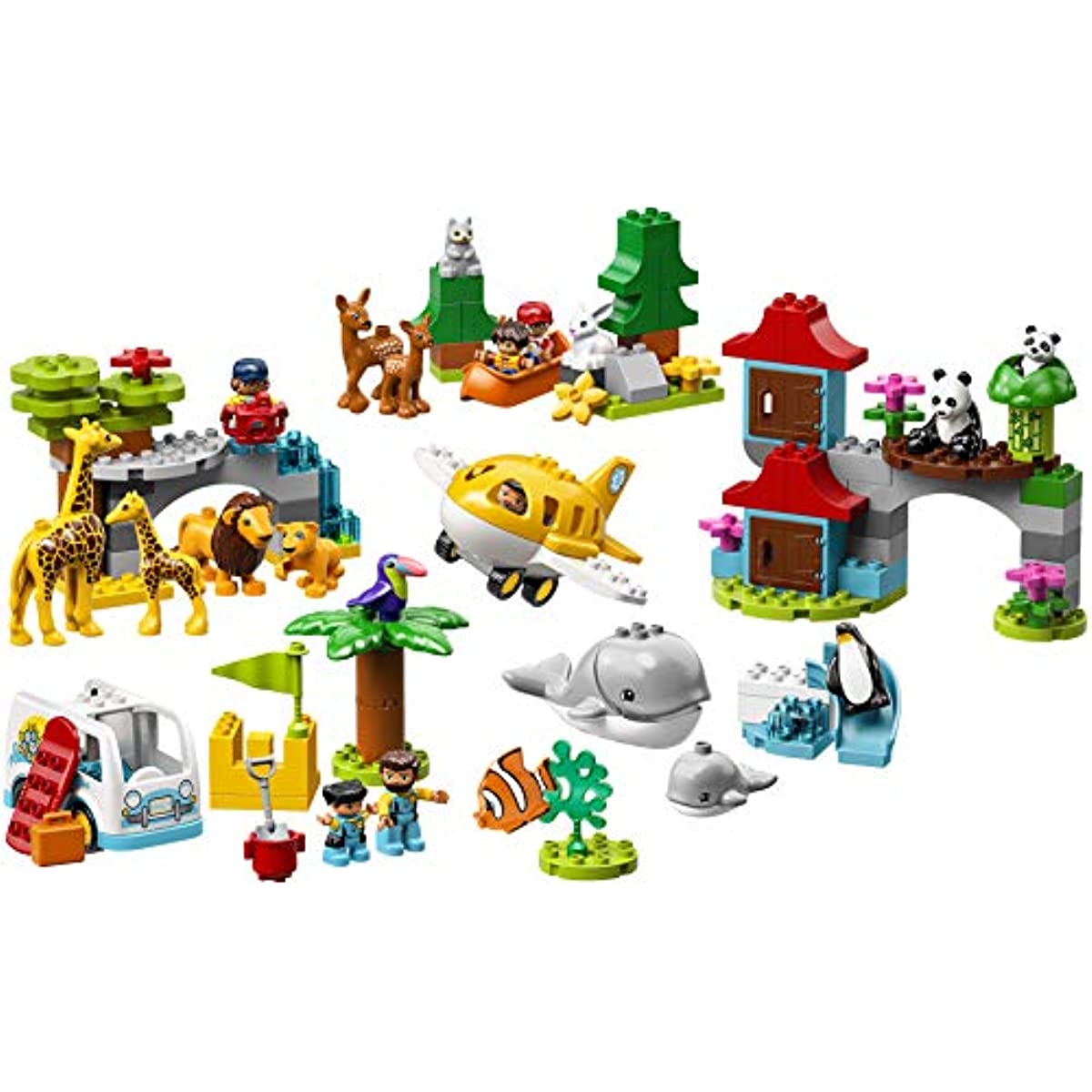 LEGO DUPLO Town World Animals 10907 Exclusive Building Bricks (121 Pieces)