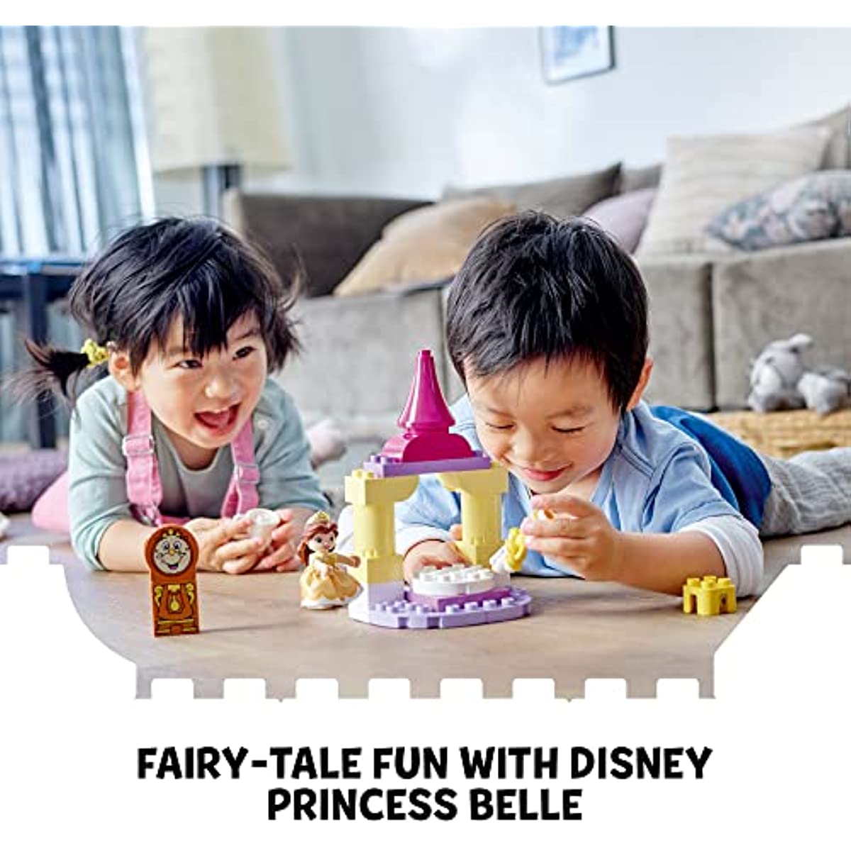 LEGO DUPLO Disney Princess Belle's Ballroom Castle 10960, Beauty and The Beast Set, Toy for Toddlers, Girls and Boys 2 Plus Years Old