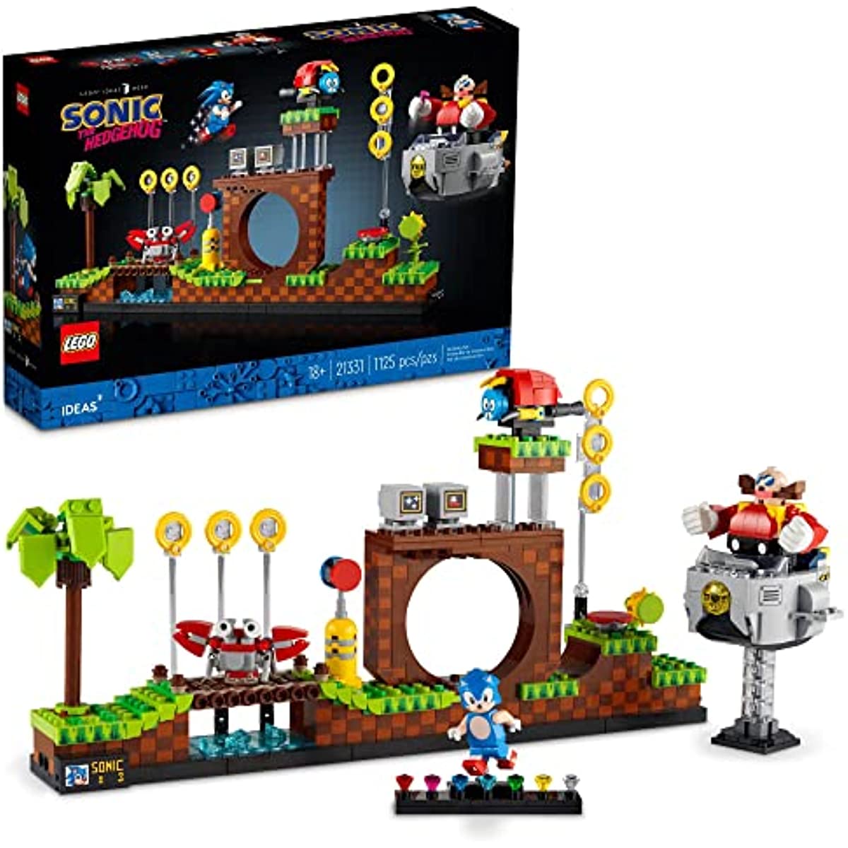 LEGO Ideas Sonic The Hedgehog – Green Hill Zone 21331 Building Set for Adults (1125 Pieces)