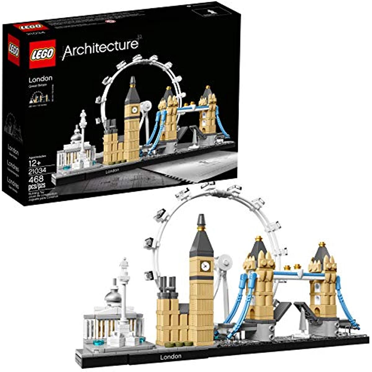 LEGO Architecture London 21034 Building Toy Set for Kids, Boys, and Girls Ages 12+ (468 Pieces)