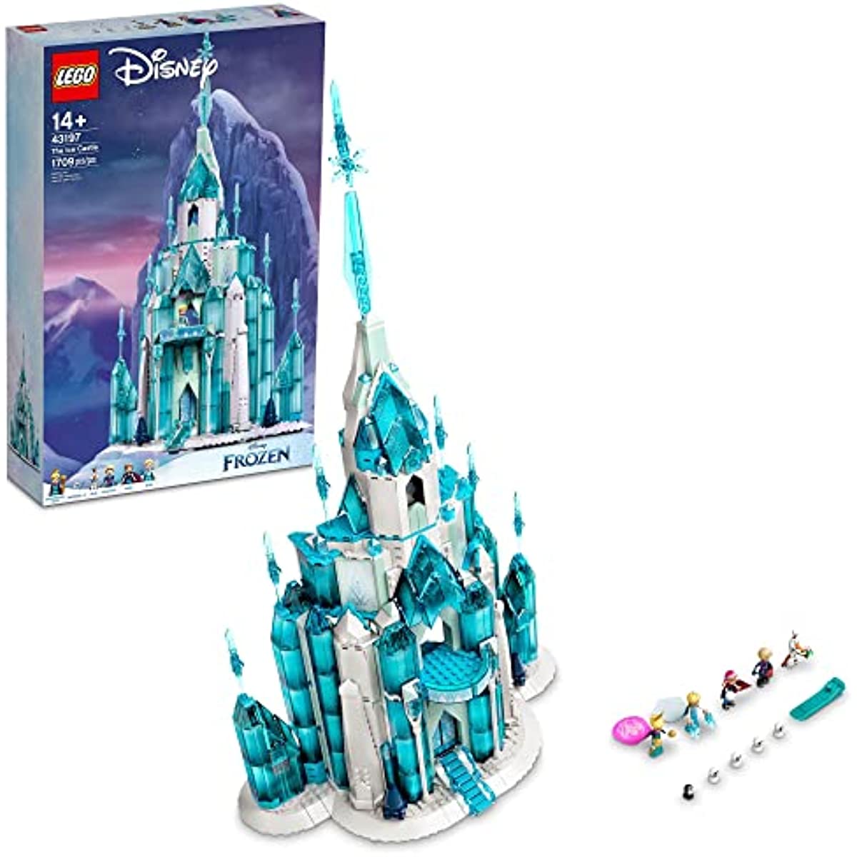 LEGO Disney Princess: Frozen The Ice Castle 43197 Building Toy Set for Kids, Girls, and Boys Ages 14+ (1709 Pieces)
