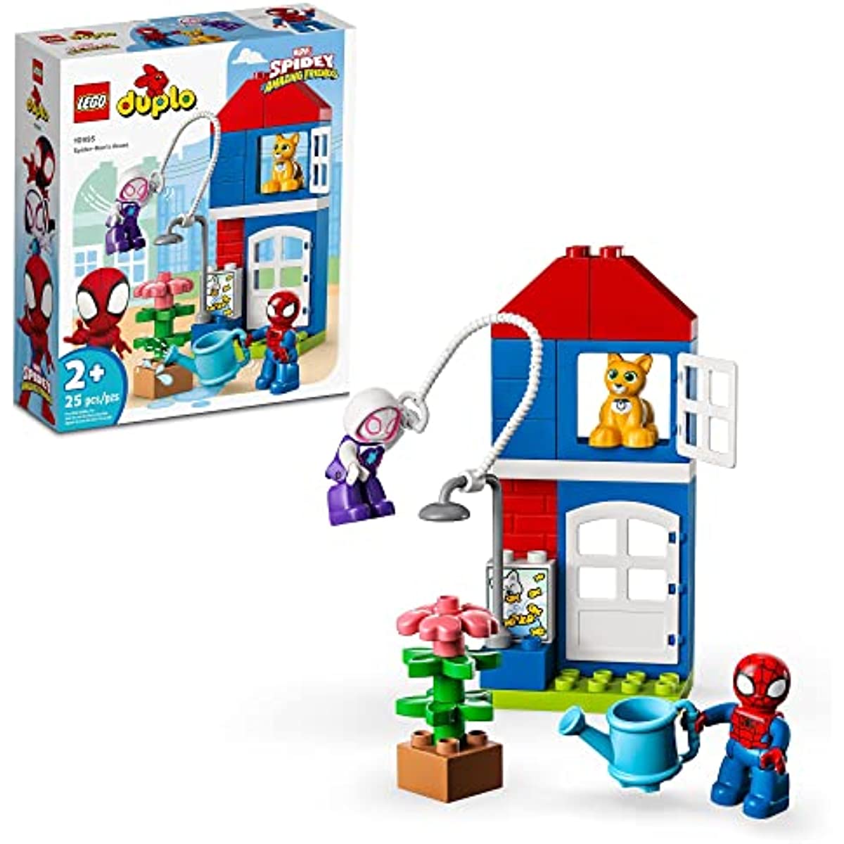 LEGO DUPLO Marvel Spider-Man’s House 10995, Spidey and His Amazing Friends Buildable Toy for 2 Plus Years Old Toddlers, Boys & Girls, Super Hero Set