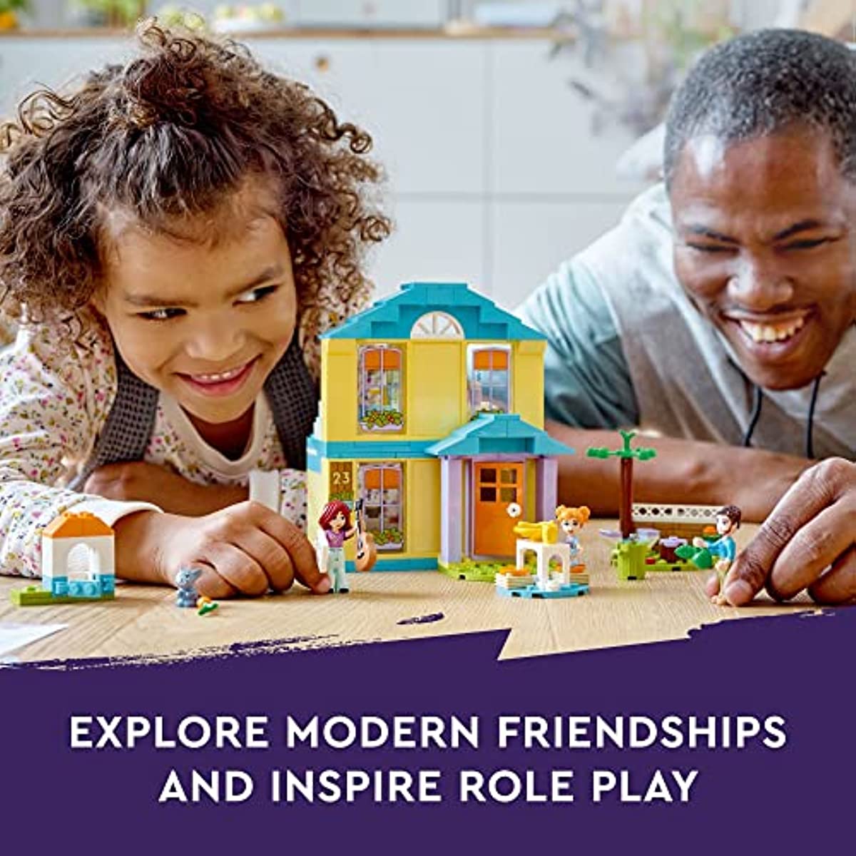 LEGO Friends Paisley’s House 41724, Doll House Toy for Girls and Boys 4 Plus Years Old, Good Easter Gift Idea, Playset with Accessories Including Bunny Figure, Birthday Gift