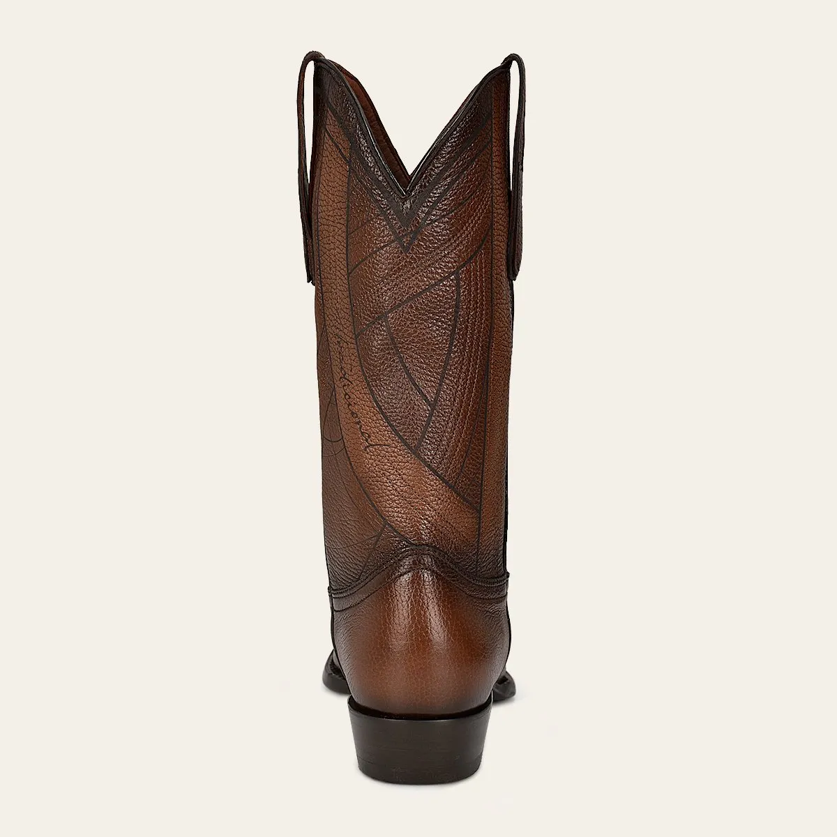 Bota vaquera en piel genuina de venado.