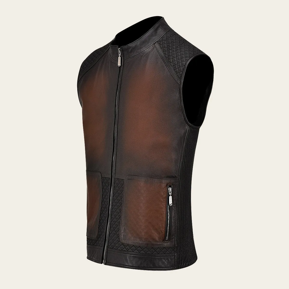 Chaleco Para Caballero En Piel Genuina.