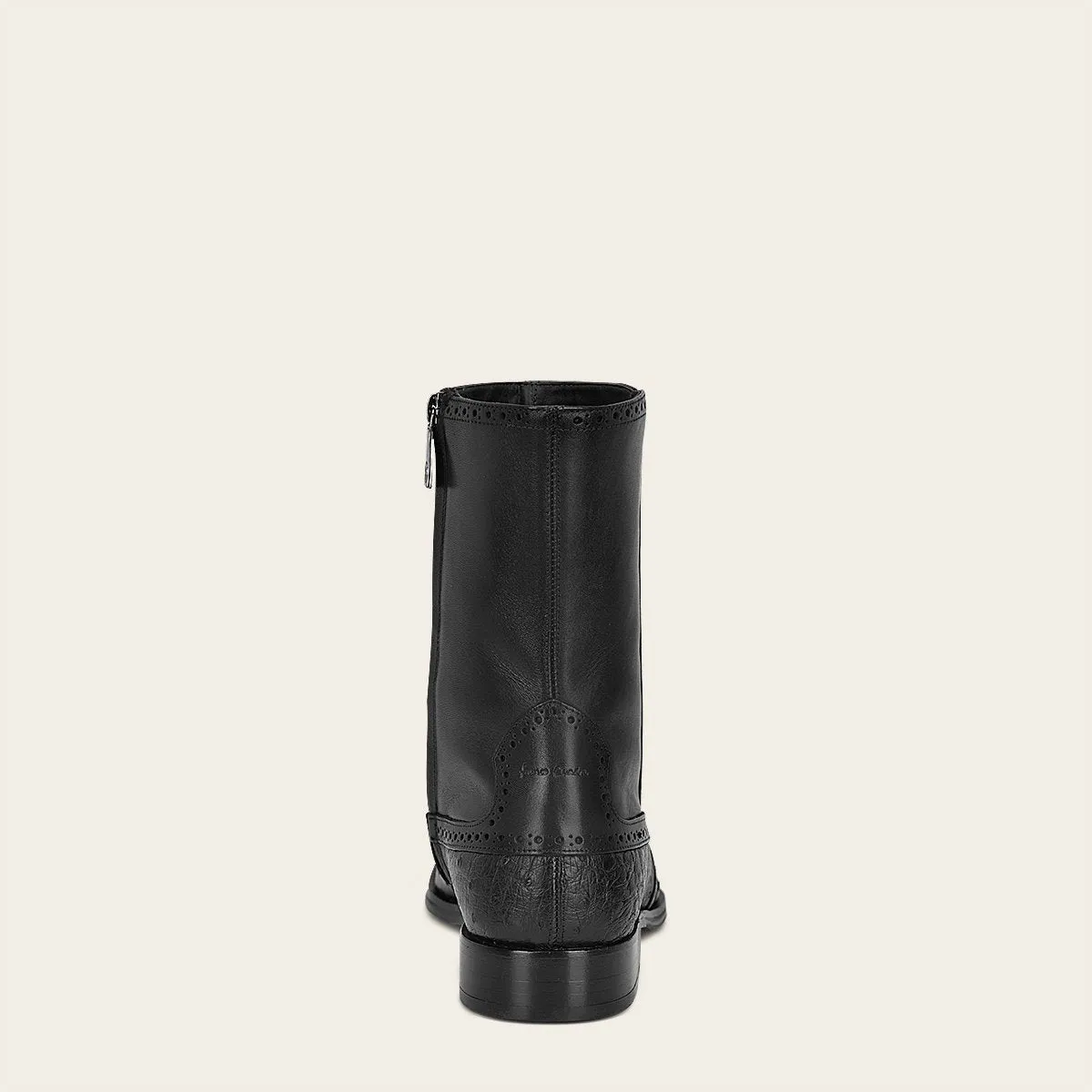 Bota de vestir en piel genuina de avestruz.