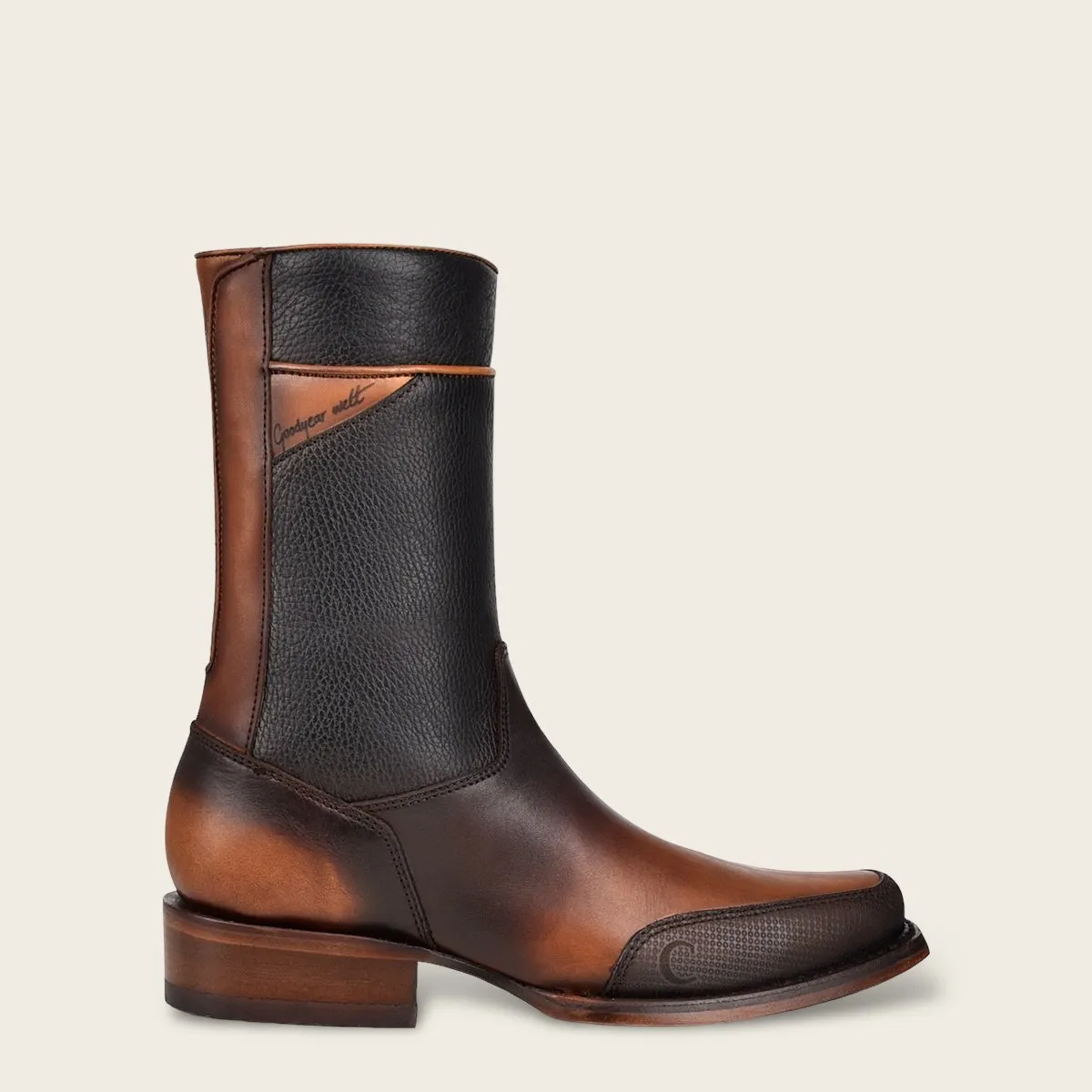 Bota de piel genuina para caballero