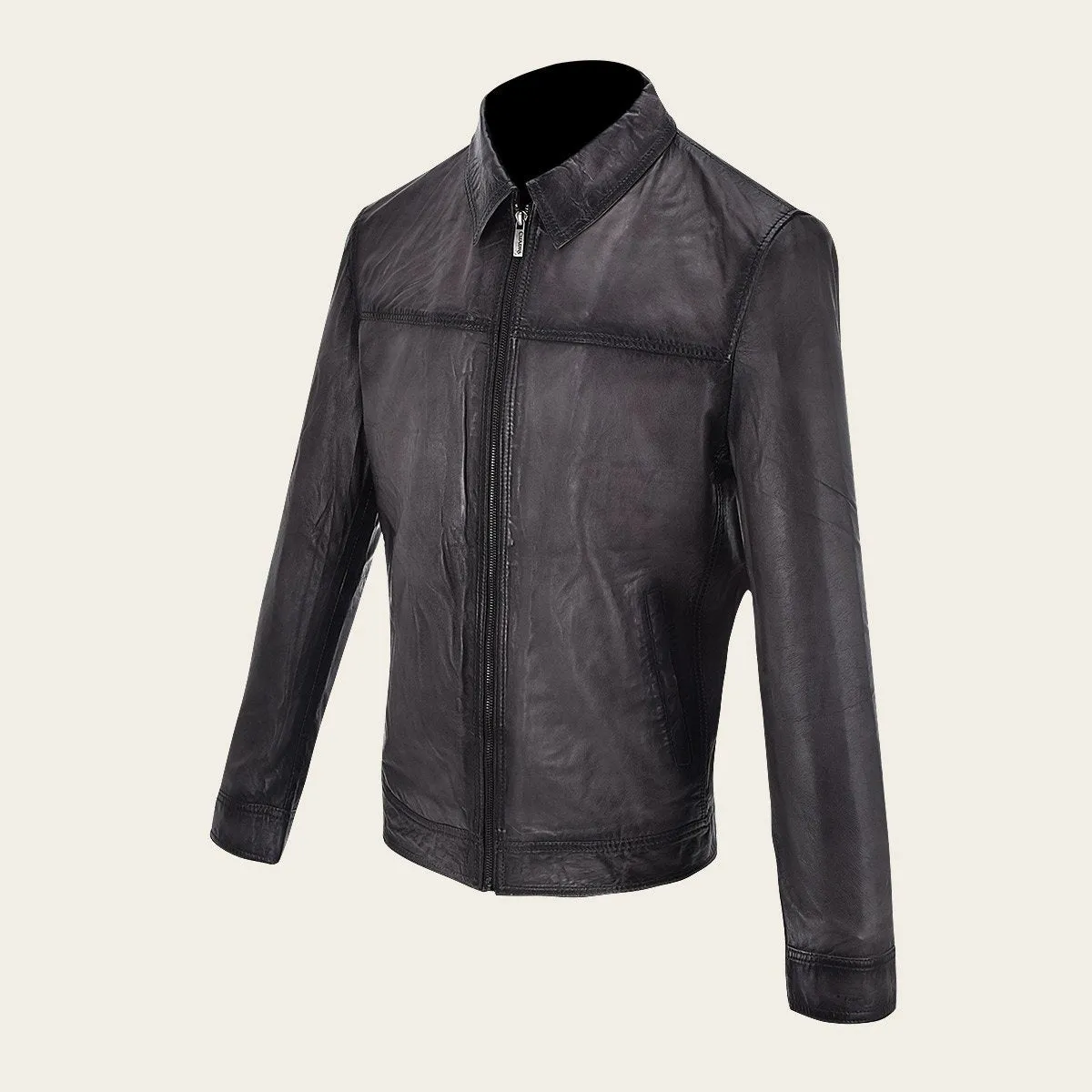 Chamarra Para Caballero En Piel Genuina.