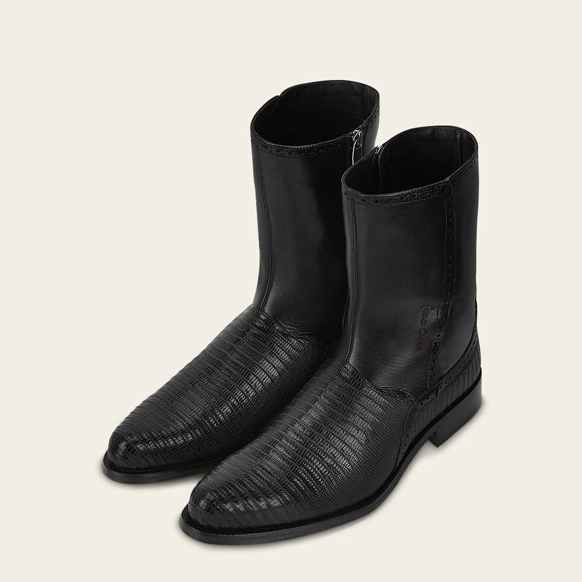 Bota de vestir en piel genuina de lizard.