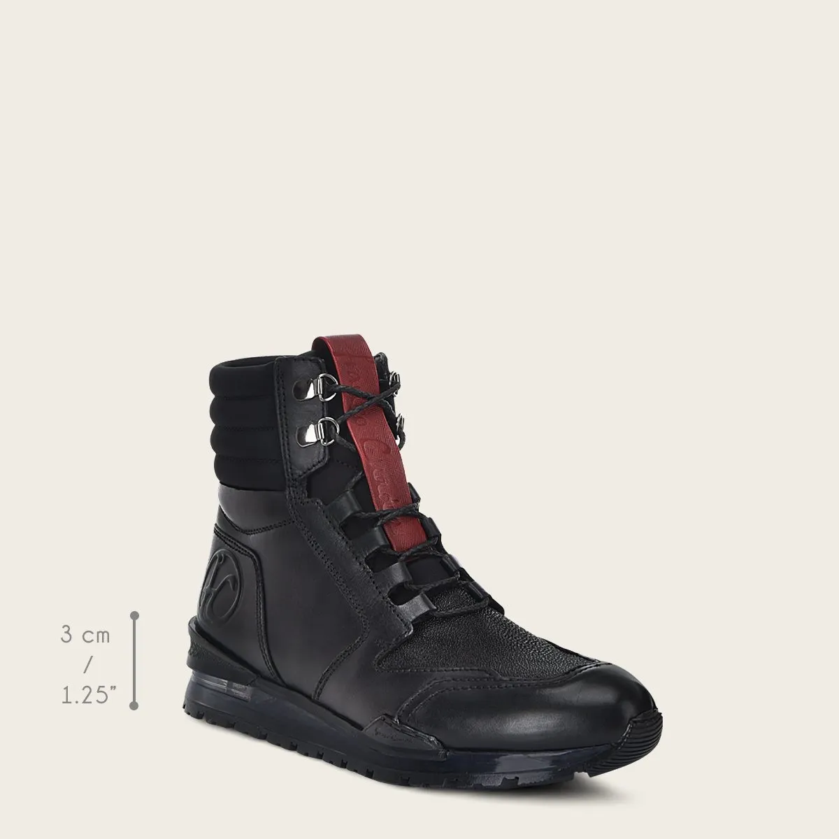 Bota sport en piel genuina de mantarraya