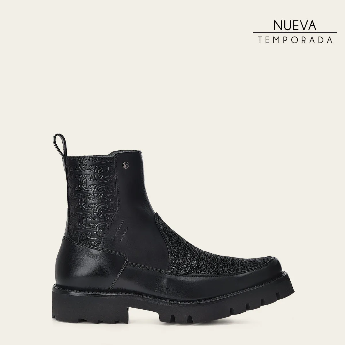 Botín en piel Genuina de Mantarraya