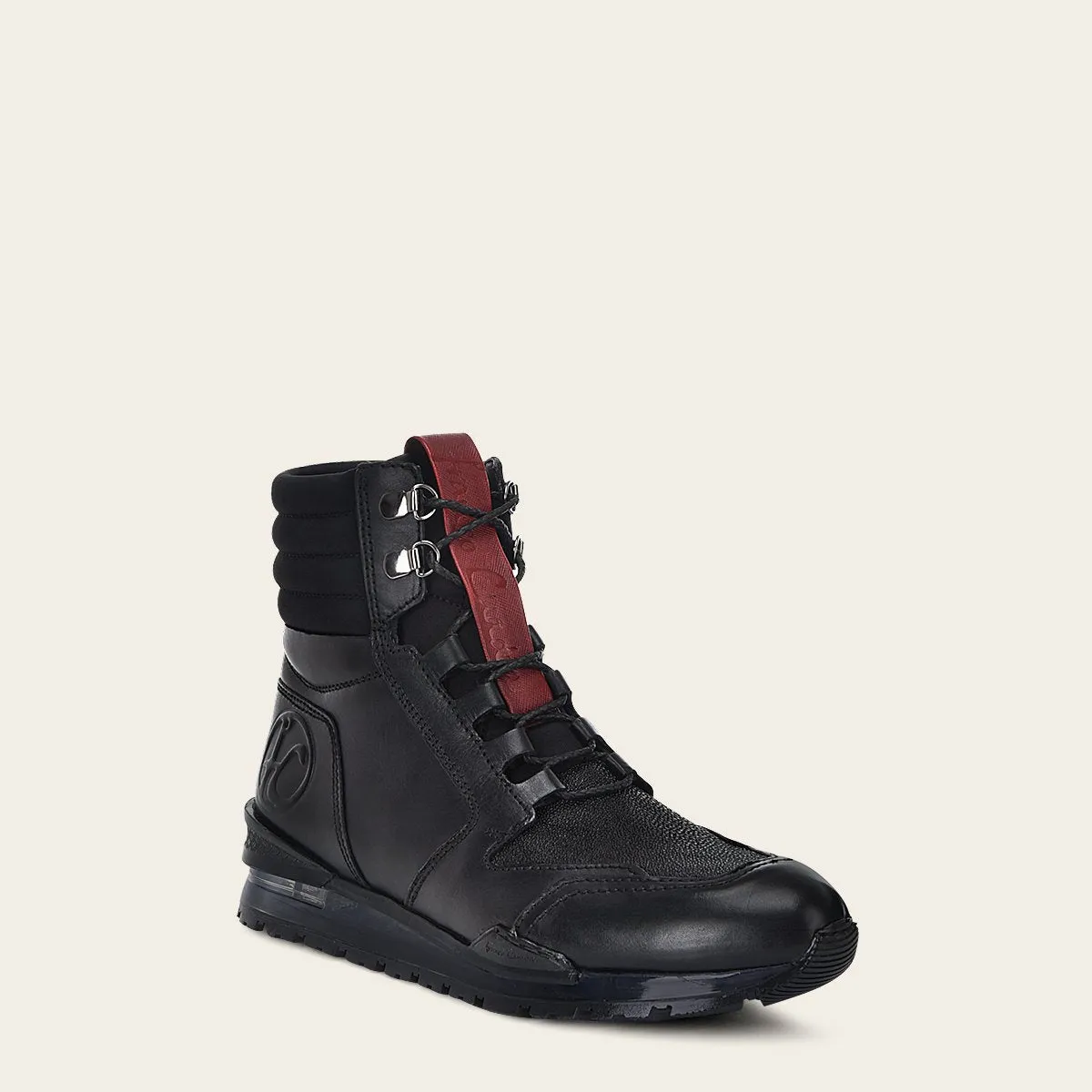 Bota sport en piel genuina de mantarraya