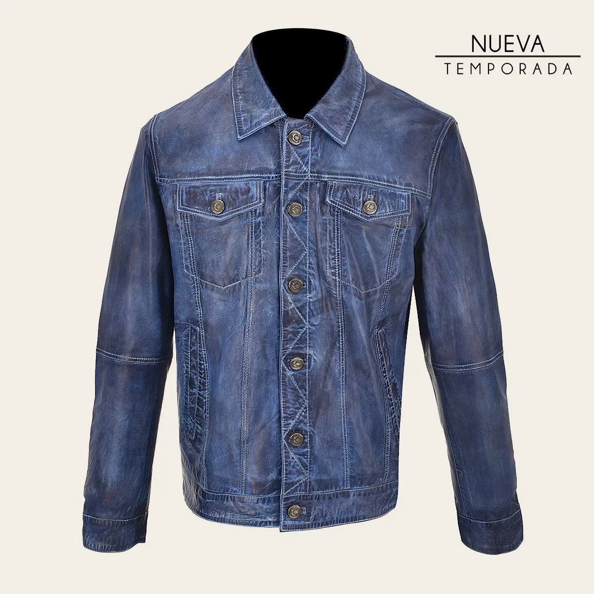 Chamarra Para Caballero En Piel Genuina.