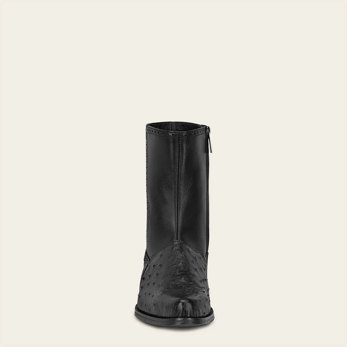 Bota de vestir en piel genuina de avestruz.