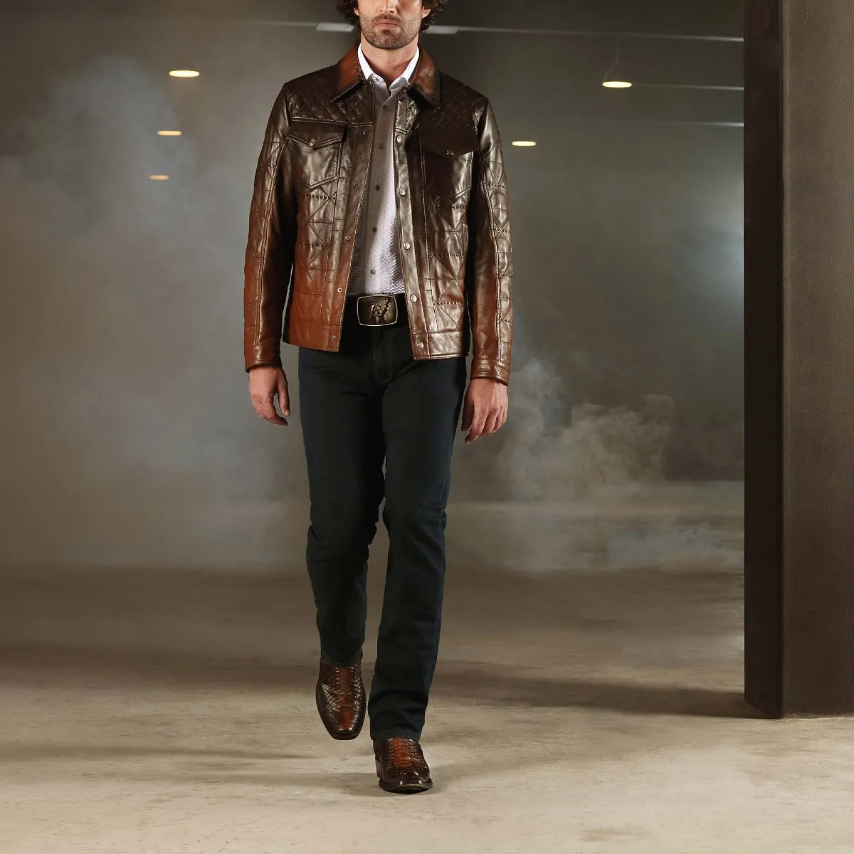 Bota de pitón para caballero