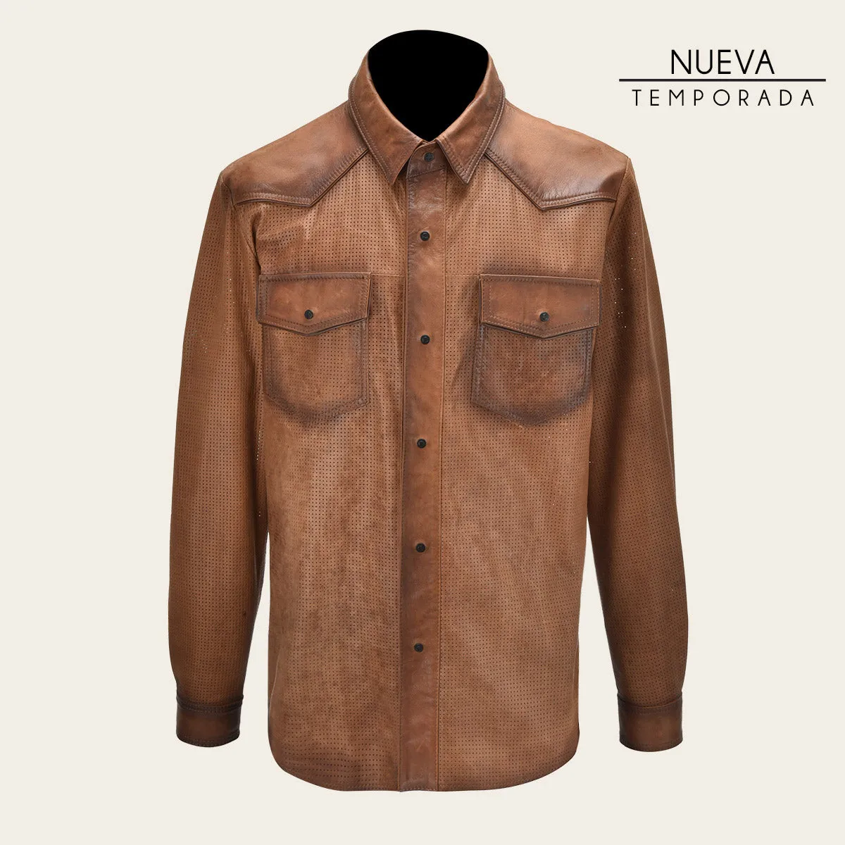 Camisola En Piel Genuina De Ovino