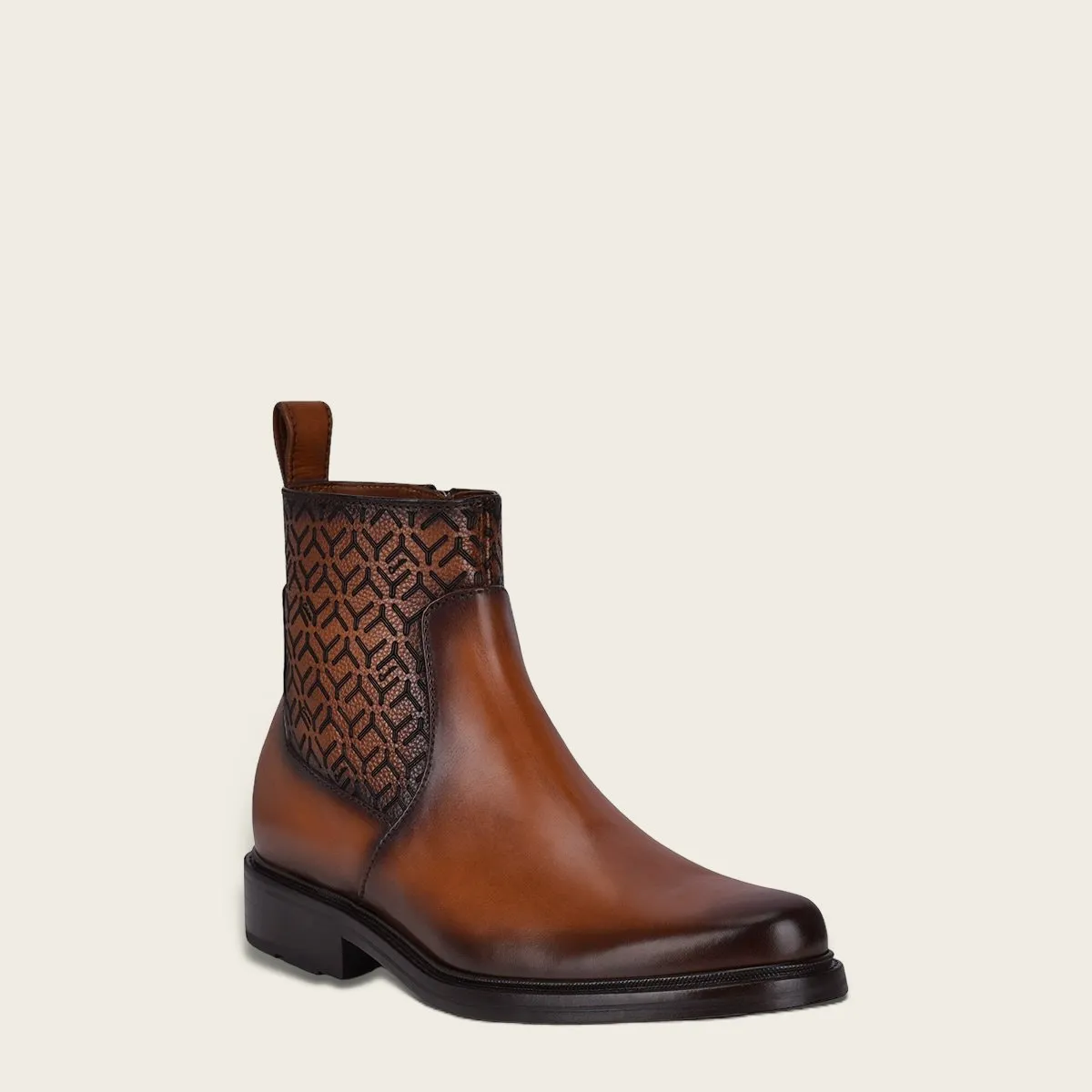 Botín de vestir para caballero en piel genuina