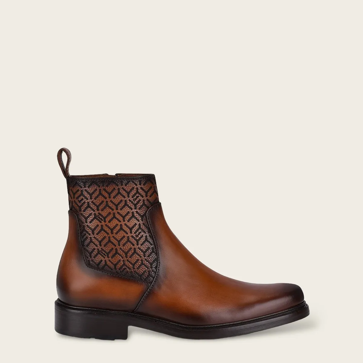 Botín de vestir para caballero en piel genuina