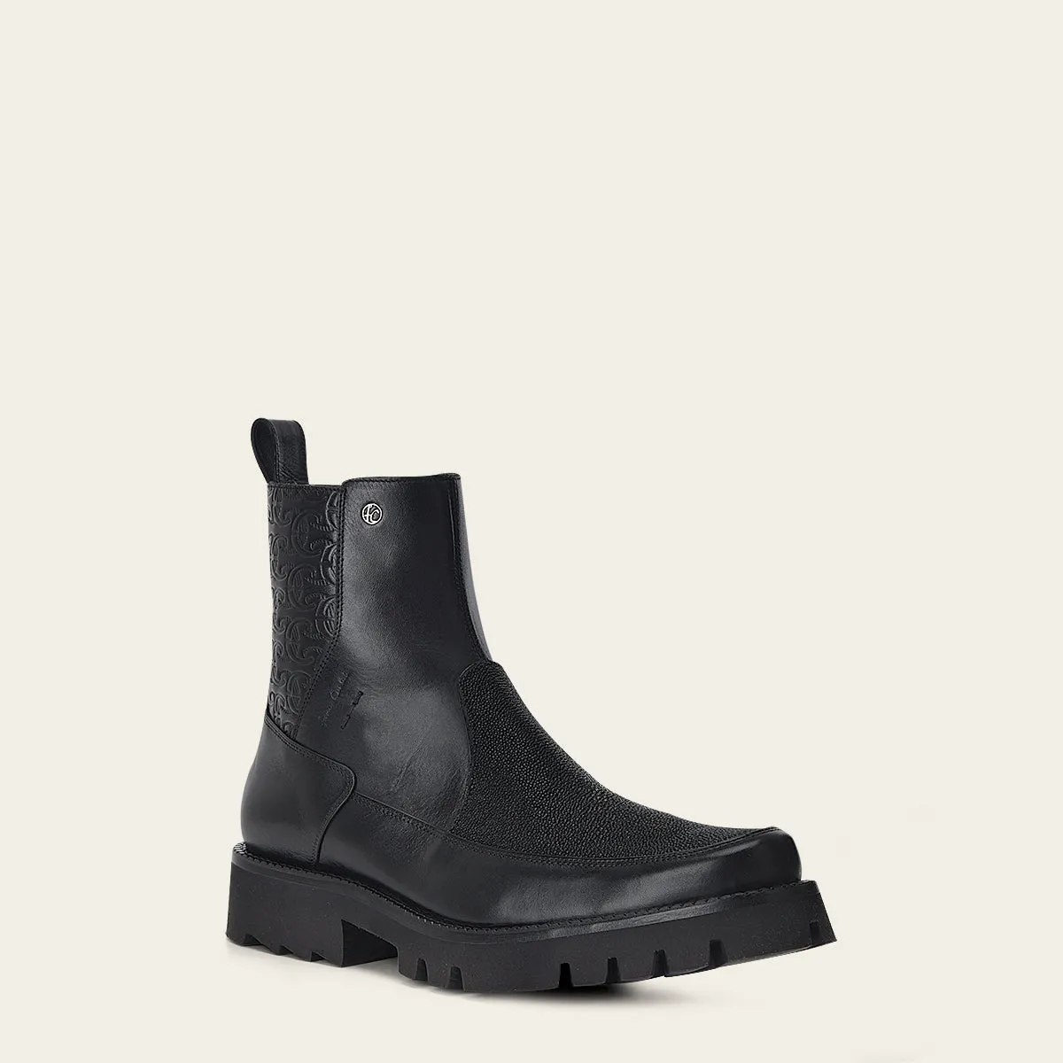 Botín en piel Genuina de Mantarraya